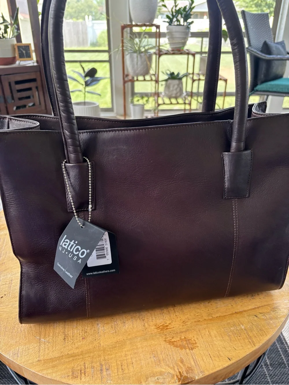 latico Dark Brown Leather Festival Tote